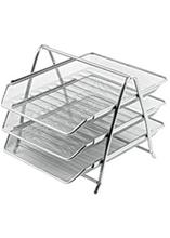 Bild Brevkorg metall 3-facks silver Brevkorg 