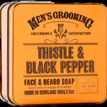 Bild Scottish Fine Soap Company - Thistle & Black Pepper Face & Beard Soap in a Tin