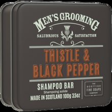 Bild Scottish Fine Soap Company - Thistle & Black Pepper Shampoo Bar in a Tin