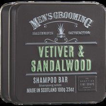 Bild Scottish Fine Soap Company - Vetiver & Sandalwood Shampoo Bar in a Tin
